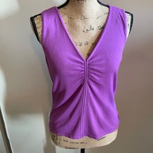 Nine and Company purple ruched tank
